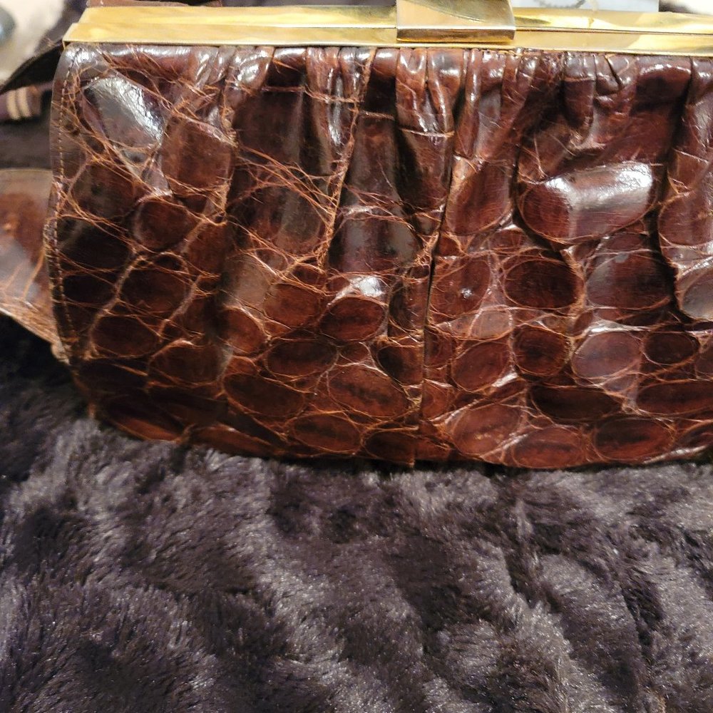Alligator skin vintage purse